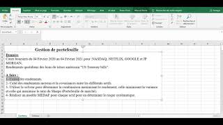 Gestion de portefeuille sur Excel Introduction [upl. by Salakcin]