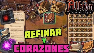 Albion Online  Transporte de Corazones Caerleon  Refinando T6 T5 T4 y T3  Resumen [upl. by Negaem]