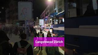 Wasserwerfer  Polizeieinsatz an der Langstrasse Zürich Stadt Zürich Schweiz 2023  shorts [upl. by Atsuj]