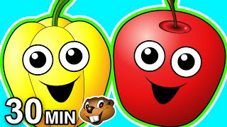 quotHealthy Snack Songsquot 30 Minute Collection  Fruits amp Veggies Kids Nursery Rhymes Teach Babies [upl. by Sewel]