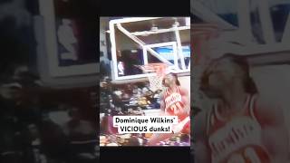 Dominique Wilkins’ VICIOUS dunks 🔥🔥 nba basketball shorts [upl. by Leuamme566]