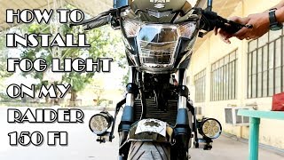 FOG LIGHT INSTALLATION ON MY SUZUKI RAIDER 150 FI [upl. by Eitsirc720]