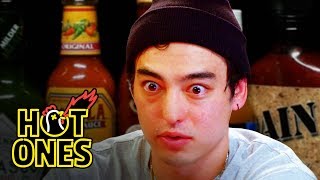 Joji Sets His Face on Fire While Eating Spicy Wings  Hot Ones [upl. by Razal]