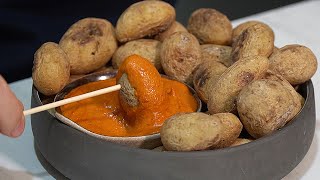 Iconic Canarian Spanish Wrinkled Potatoes  Papas Arrugadas con Mojos [upl. by Vashti603]