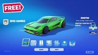 How to EASILY get a FREE Diestro Car Decals in Fortnite Diestro Gold Trim Rocket League Sideswipe [upl. by Schouten]