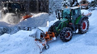 Winterdienst beim LU DENGG mit Fendt amp Valtra  Schneeräumen auf Forststraßen in den Bergen  Hydrac [upl. by Stubbs]