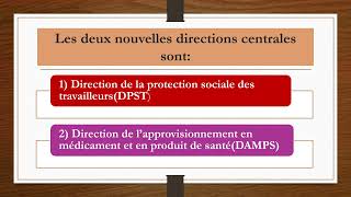 NOUVEAU  MISE A JOUR DE LORGANIGRAMME DU MINISTÈRE DE LA SANTÉ ET DE LA PROTECTION SOCIALE [upl. by Meris266]