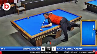 SALİH KEMAL KALKIN vs ERDAL ERGÜN  TÜRKİYE 3 BANT BİLARDO ŞAMPİYONASI A KATEGORİSİ 1ETAP 1TUR [upl. by Agee]