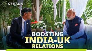 LIVE PM Modi holds bilateral meeting with UK PM Rishi Sunak on the sidelines of G7 Summit [upl. by Hunley]