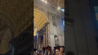 Inside World’s Most Beautiful Church shorts stpetersbasilica vatican ytshorts trending fypシ゚ [upl. by Kcirdec]