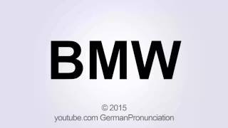 How to pronounce BMW in German [upl. by Strader]