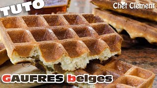 Recette INRATABLE  GAUFRES BELGES ou lyonnaises  Chef Clément [upl. by Nnaeiluj]