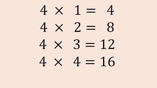 Tabla de multiplicar del 4 fácil y rápida [upl. by Eiltan]