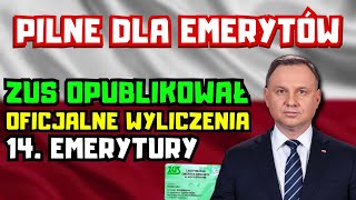 ⚡️PILNE DLA EMERYTÓW❗️14 emerytura 2024  tabela netto ZUS opublikował oficjalne wyliczenia [upl. by Eellah939]