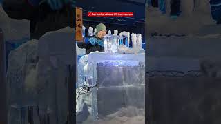 chill🥶 at Fairbanks Ice Museum Alaska🇺🇸 icesculptures fairbanks [upl. by Vevina]