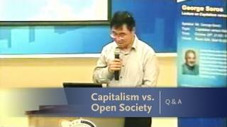 George Soros Lecture Series Capitalism vs Open Society QampA [upl. by Pollitt]