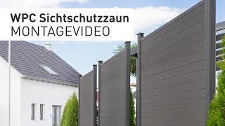 WPC Sichtschutzzaun Montagevideo [upl. by Hyps]