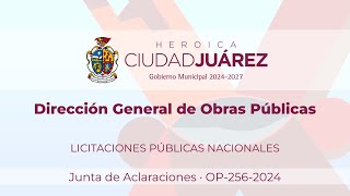 02122024  JUNTA DE ACLARACIONES  Licitación OP2562024 [upl. by Jalbert402]