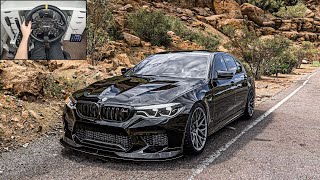 BMW M5 F90  Forza Horizon 5  Steering Wheel Gameplay [upl. by Allix758]