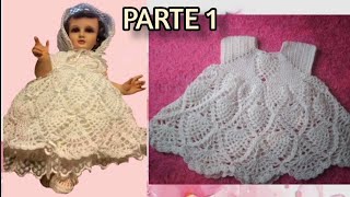 VESTIDO ROPON PARA NIÑO DIOS PASO A PASO TEJIDO A CROCHET PARTE 1 CANESU [upl. by Aleekat]