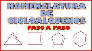 NOMENCLATURA DE CICLOALQUENOS PASO A PASO FACILES [upl. by Breena47]