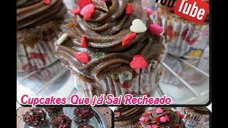 Cupcakes que já sai Recheado do Forno [upl. by Chet]