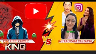 youtuber power vs Instagram CHHAPRI rouse party CarryMinati [upl. by Elraet]