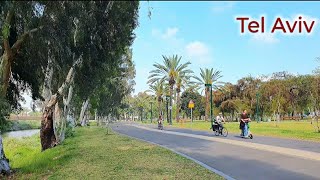 4K Wonderful day in Tel Aviv Walking Tour Yarkon Park Beautiful Israel [upl. by Aneeled]