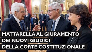 Cerimonia di giuramento dei nuovi Giudici della Corte costituzionale [upl. by Mordecai]