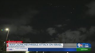 Iran fires dozens of missiles into Israel [upl. by Annahgiel]