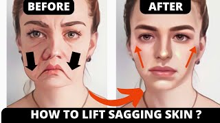 EFFECTIVE FACE LIFTING EXERCISES FOR SAGGING SKIN  HOW TO LIFT SAGGY JOWLS   REMOVE WRINKLES [upl. by Marinelli]