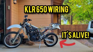 Kawasaki KLR 650 Project Bike  Ep 2 Wiring Issues and Starting the Bike [upl. by Nowahs]