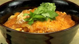 How to Make Katsudon Pork Tonkatsu Rice Bowl Recipe  Cooking with Dog [upl. by Nnaxor]