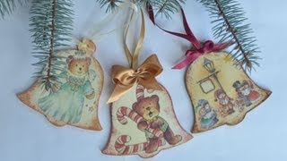 Decoupage tutorial  świąteczne dzwoneczki [upl. by Consuelo759]