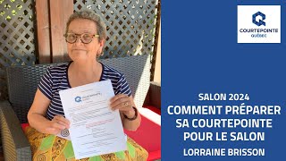 Lorraine Brisson  Comment préparer sa courtepointe pour le Salon [upl. by Zales]