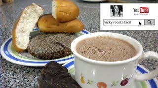 CHOCOLATE CALIENTE  Vicky Receta Facil [upl. by Acinahs]