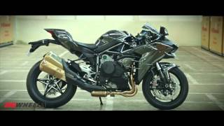 2016 Kawasaki Ninja H2  WalkAround Video  ZigWheels India [upl. by Tinor]