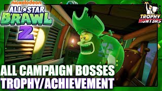 Nickelodeon AllStar Brawl 2  All Campaign Bosses TrophiesAchievements [upl. by Gambrill904]