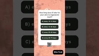 How long does it take for your skin to regenerate itselfshorts shortsfeed [upl. by Ericka]