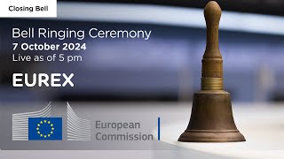 Closing Bell Ceremony Eurex welcomes the European Commission [upl. by Atsejam843]