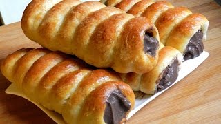 How To Make Soft Spiral Bread with Chocolate Custard Filling [upl. by Scheers903]