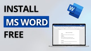 How to Download amp Install Microsoft Word  Office for Free on Laptop [upl. by Nivrehs33]