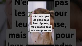 Écouter nest pas synonyme de répondre mis plutôt de comprendre [upl. by Amme]