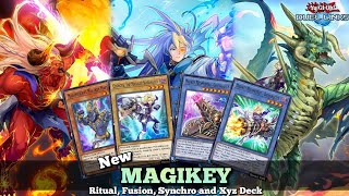 New MAGIKEY Deck Ritual Fusion Synchro and Xyz Negates and Control YuGiOh Duel Links [upl. by Ainival]