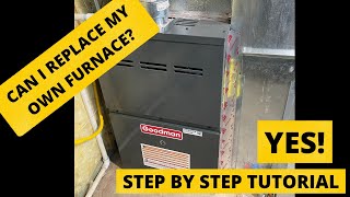 How To Replace A Gas Furnace Start To Finish [upl. by Anerol]