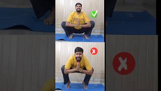 Malasana or the Garland Pose is a yoga posture in the right amp wrong way ytshorts shorts yoga [upl. by Lucey]