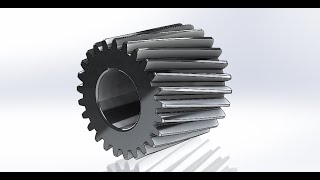 How to Model a Helical Gear in SolidWorks 2018  3D CAD Tutorial [upl. by Adlitam]