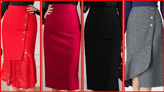 High Waist Bodycon Skirt With Side Slit Elegant Long Skirt Designs for Girls 2024quot [upl. by Yvette173]