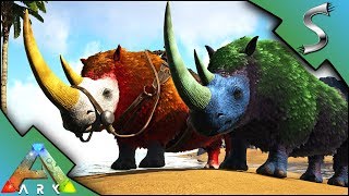 ARK WOOLY RHINO MUTATIONS BREEDING FOR MUTANT RHINOS  Ark Mutation Factory [upl. by Gillead994]