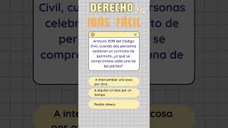 Contrato Permuta short 5 Derecho derecho quiz examenes onlinequiz test onlinetest quiztest [upl. by Lizzy]